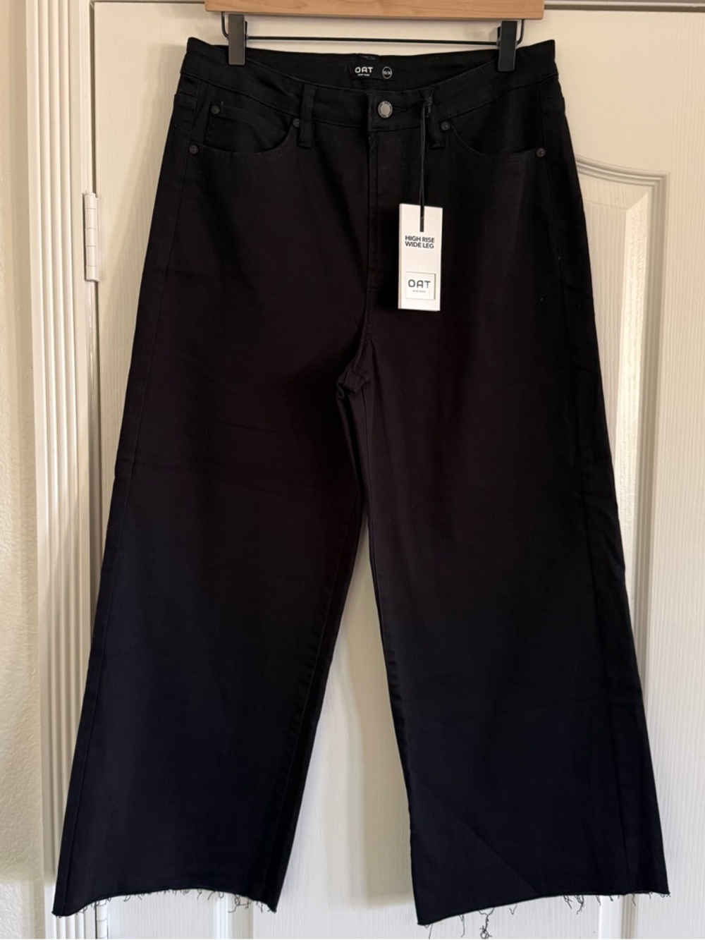 Oat New York High-Rise Wide Leg Jeans - Black